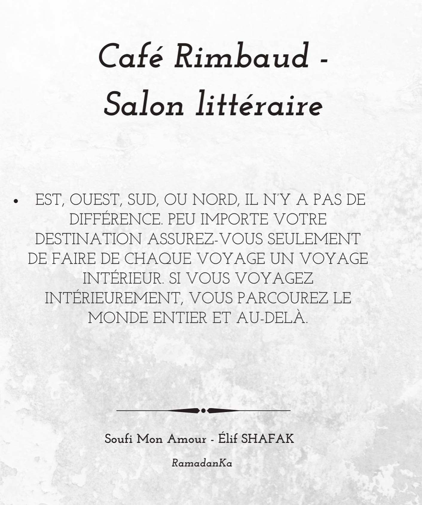 Café Rimbaud - Salon littéraire